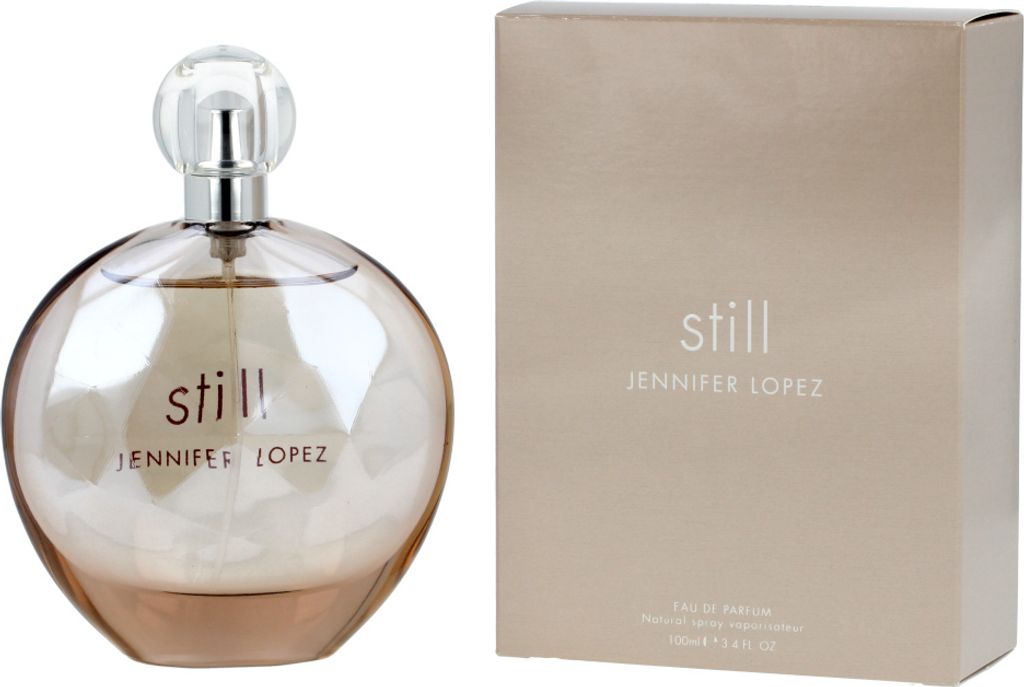 A perfume bottle and its box are displayed side-by-side against a white background.