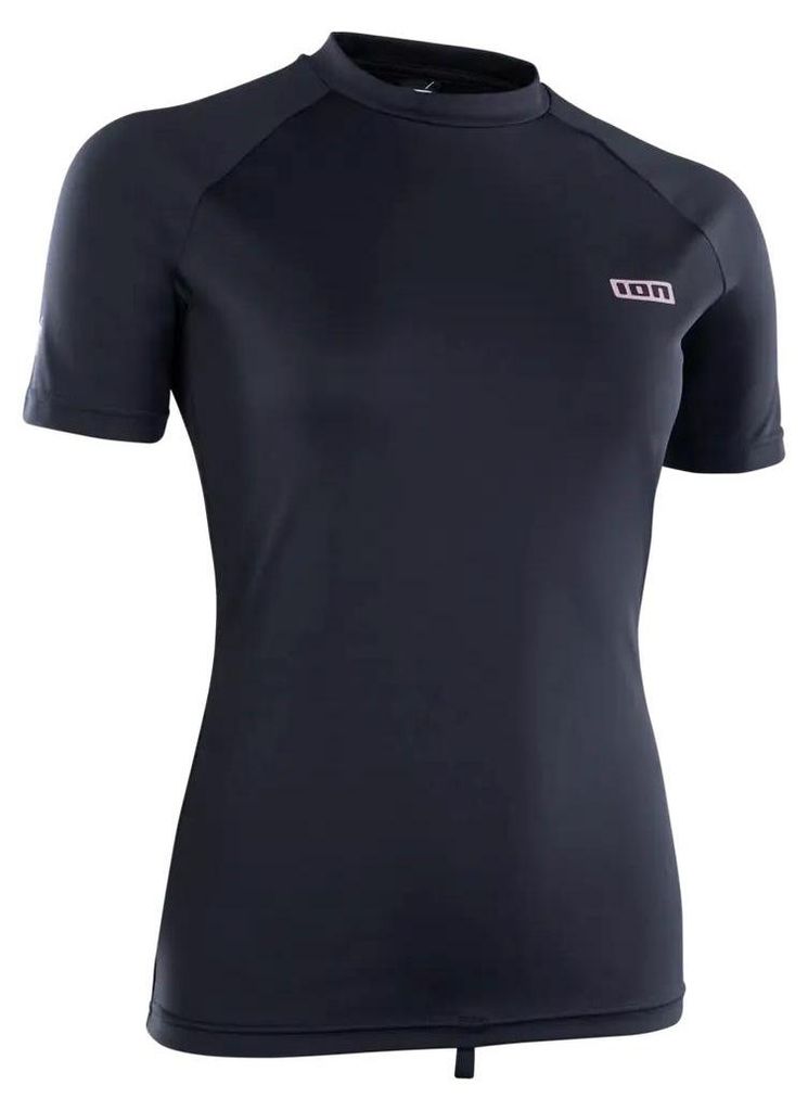 ION Elasthan-Top, Kurzarm, Damen, Schwarz, Größe 34/XS (Neopren und Trapez).