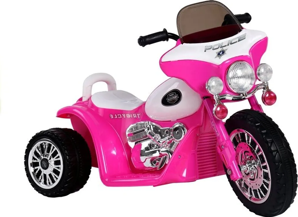 Moto électrique rose JT568 puissante avec phares LED et sons réalistes