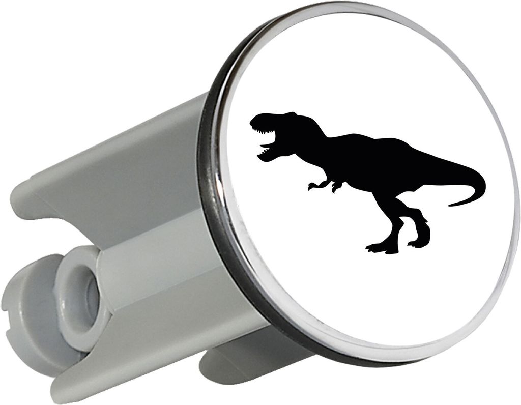 Huuraa Waschbeckenstöpsel Tyrannosaurus Rex Dinosaurier 4cm höhenverstellbar Abflussstopfen Geschenkidee