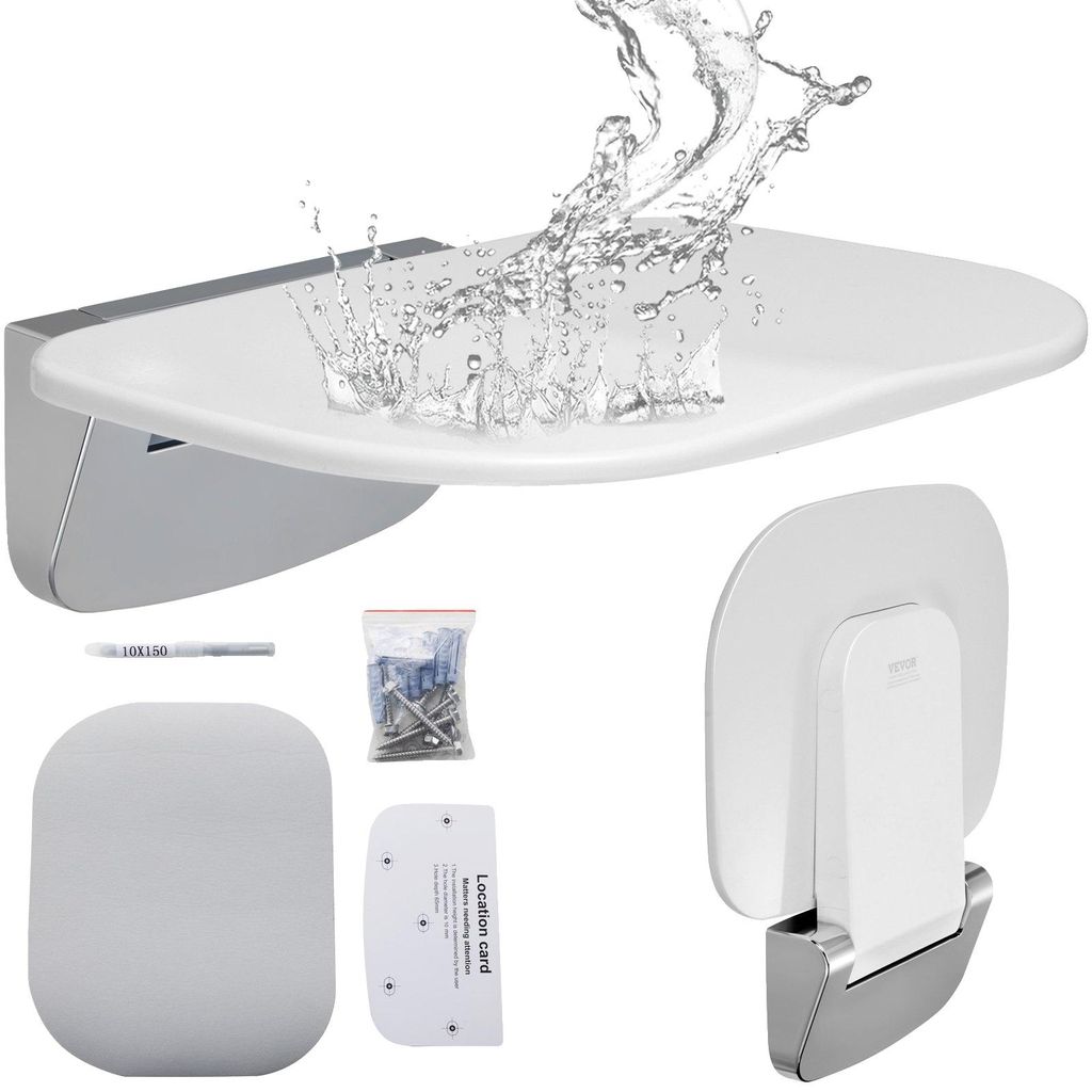 Siège de douche pliable VEVOR en urée-formol, 34,3 x 32,5 Image du produit 