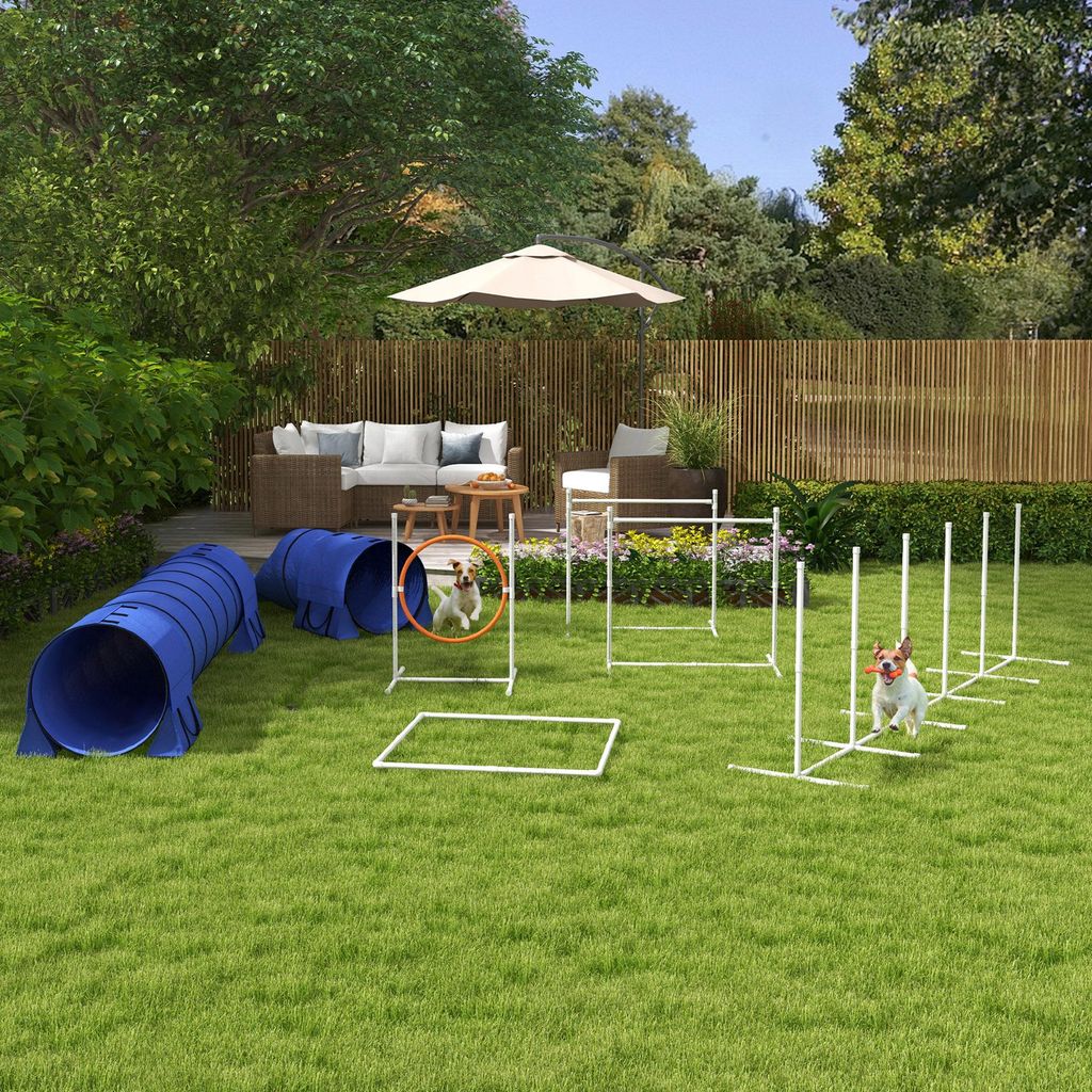 PawHut Dog Agility Set, 7-częściowy zestaw do szkolenia Zdjęcie produktu 