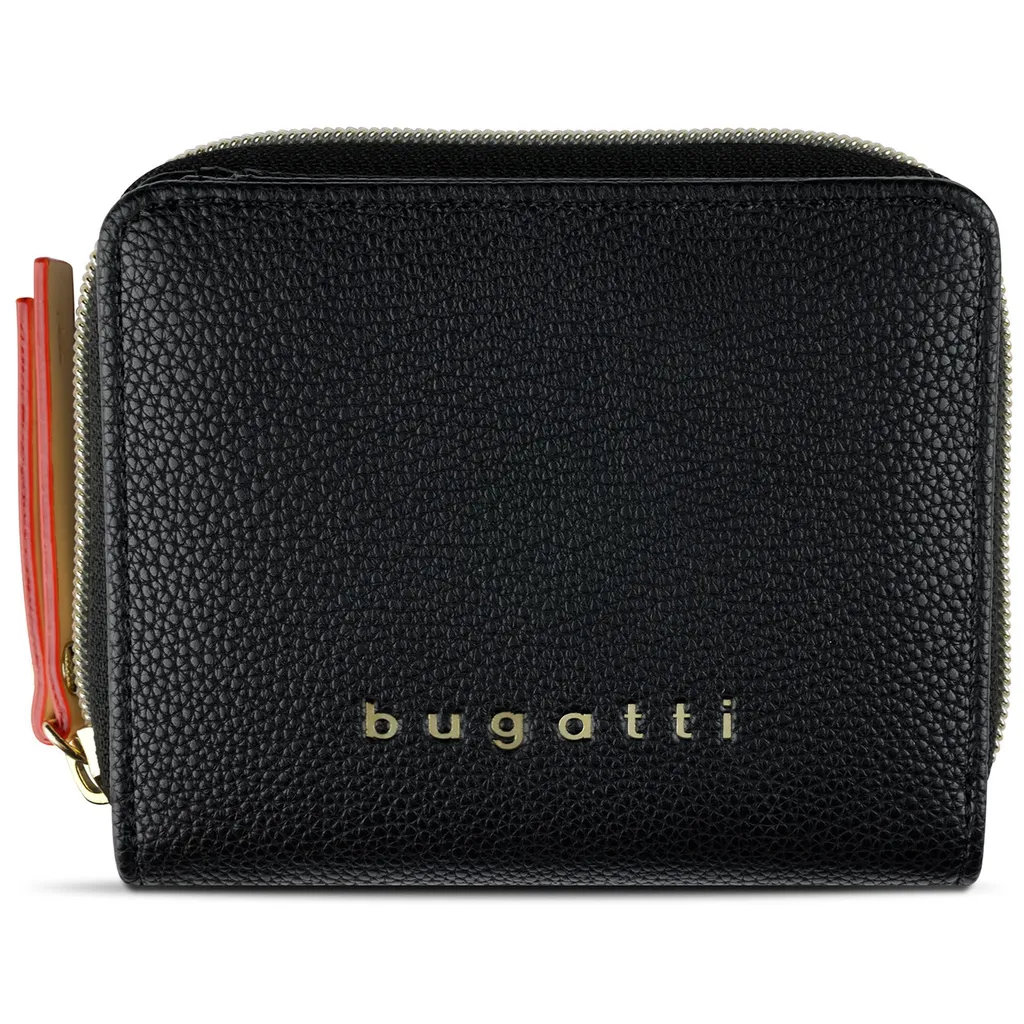 Regalo Donna: Portafoglio Piccolo bugatti Ella Nero con Zip