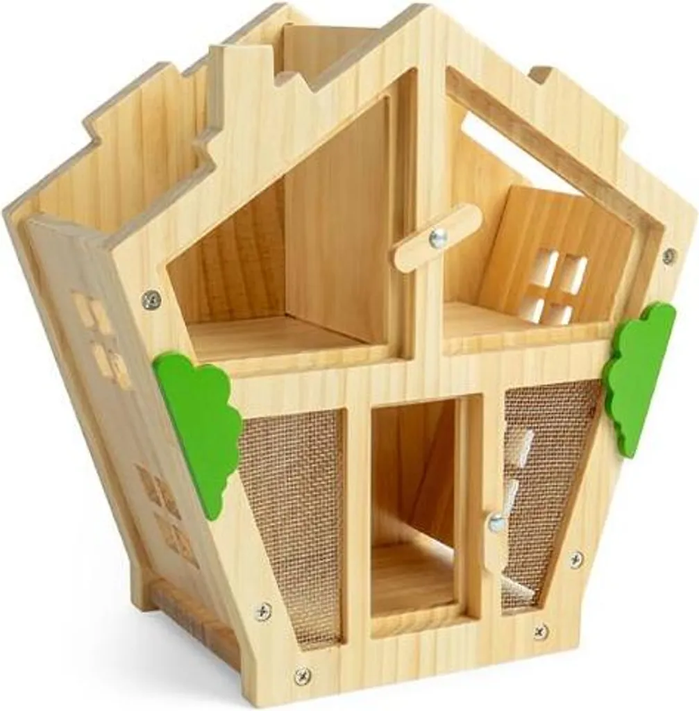 Bigjigs Toys Bug House - Boîte d'Observation Insectes en Bois Naturel