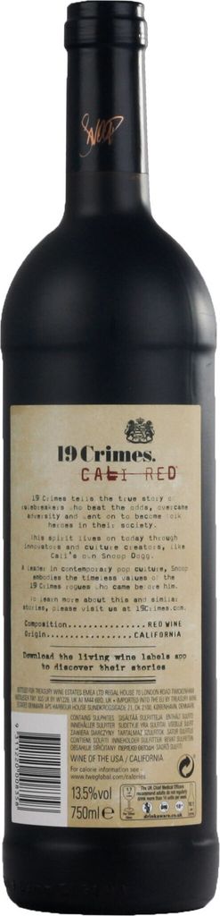 19 Crimes Snoop Dogg Cali Red 0,75l Produktbild 3
