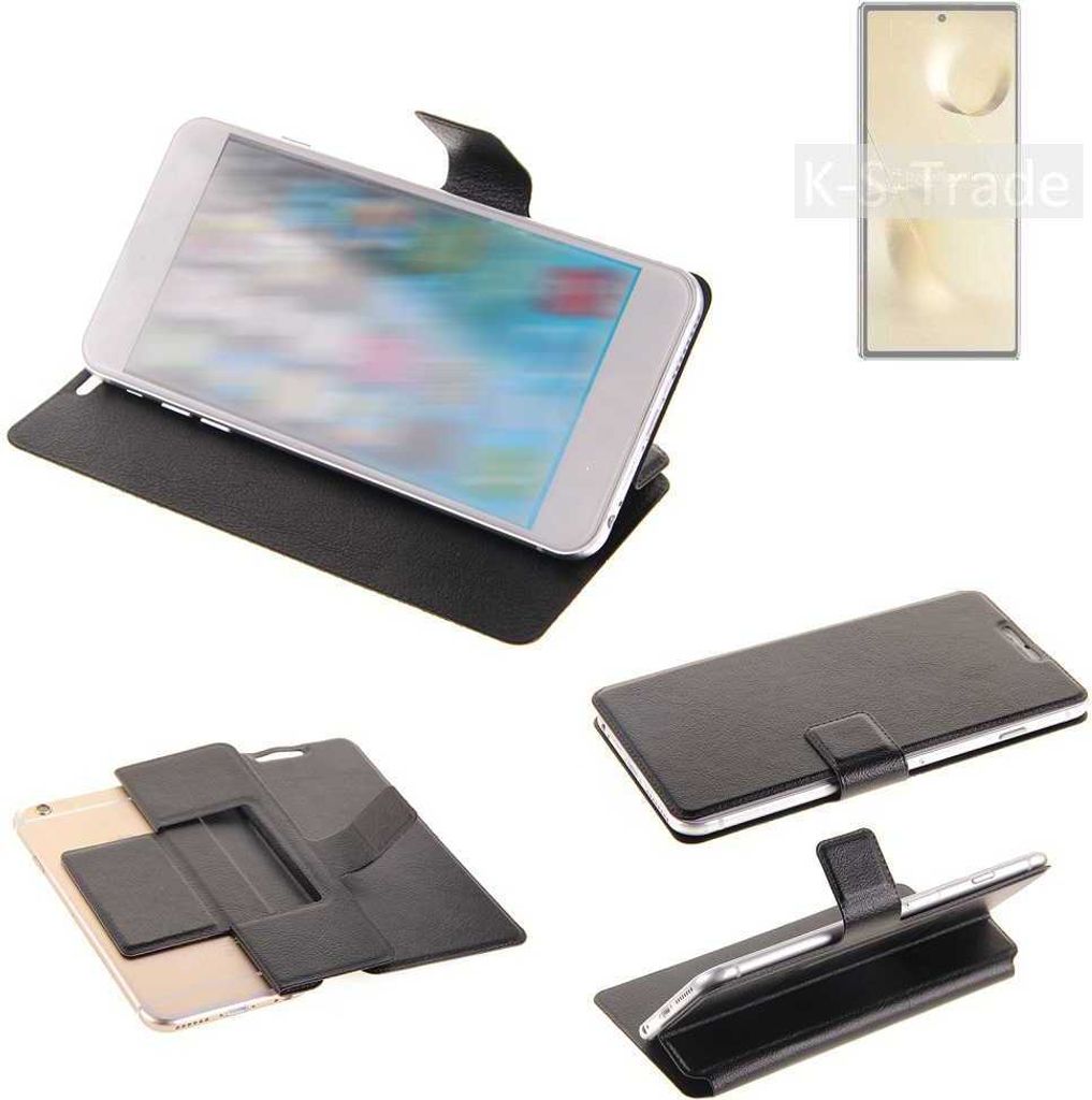 K-S-Trade Schutzhülle kompatibel mit Xiaomi Mi MIX Fold 2 Schutzhülle Flip Cover Klapphülle Wallet Case Slim Handyhülle bookstyle schwarz