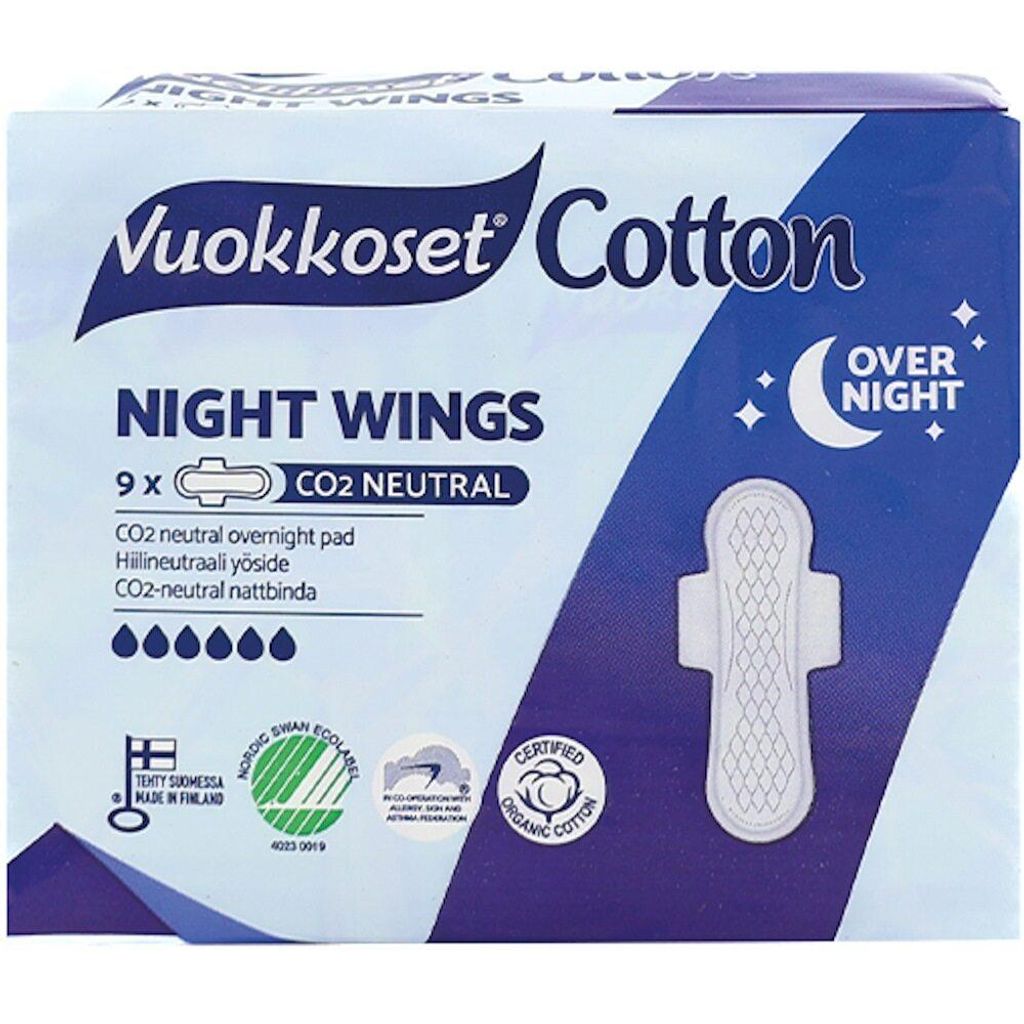 Vuokkoset Baumwolle Binden NIGHT WINGS 9 Stk. | Baumwolle, Produktbild 