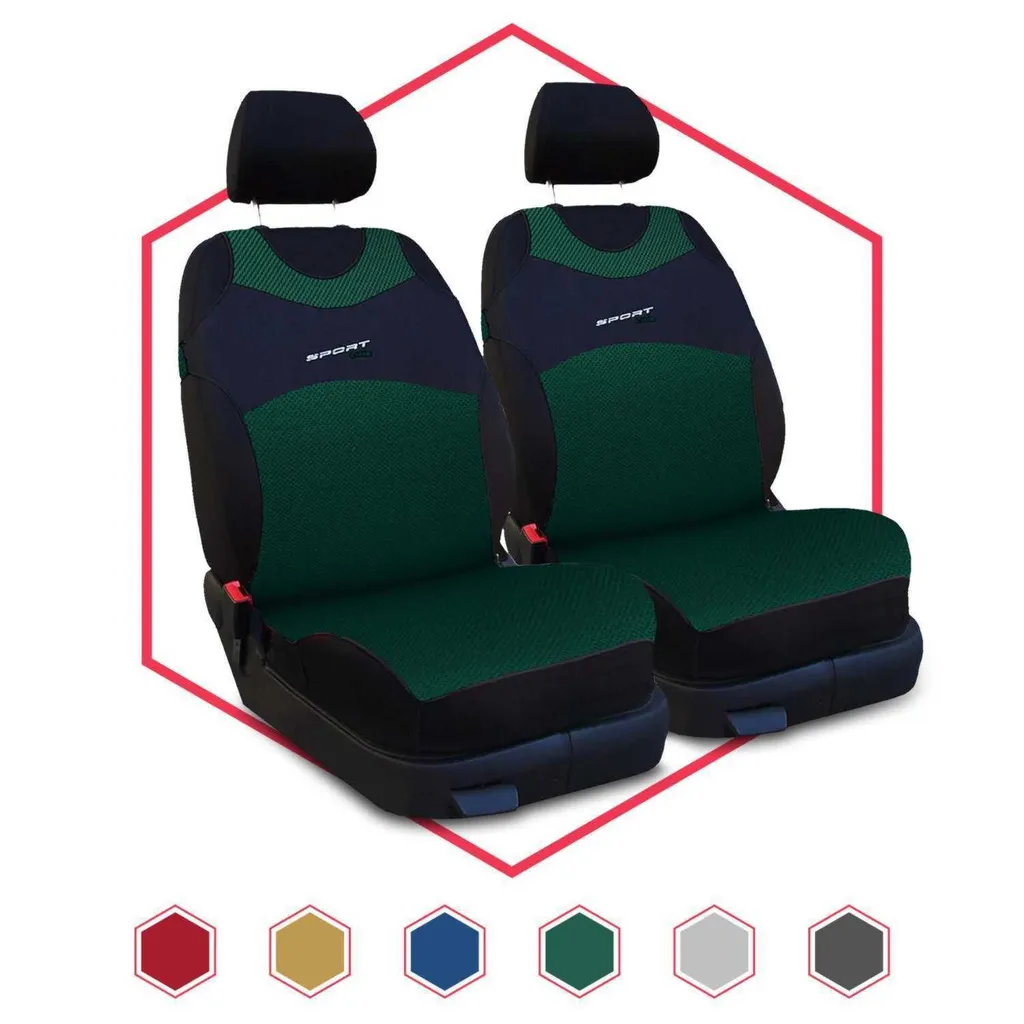 Coprisedili Sportivi Verdi per Chevrolet Evanda - Set 1+1 Universale