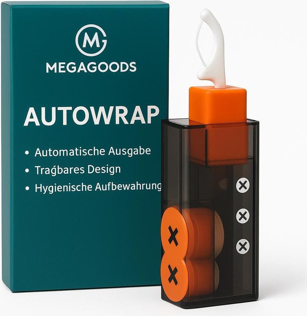 Tragbarer Zahnseide-Spender mit 10 Stk automatisch auswerfbarer Zahnseide DE.