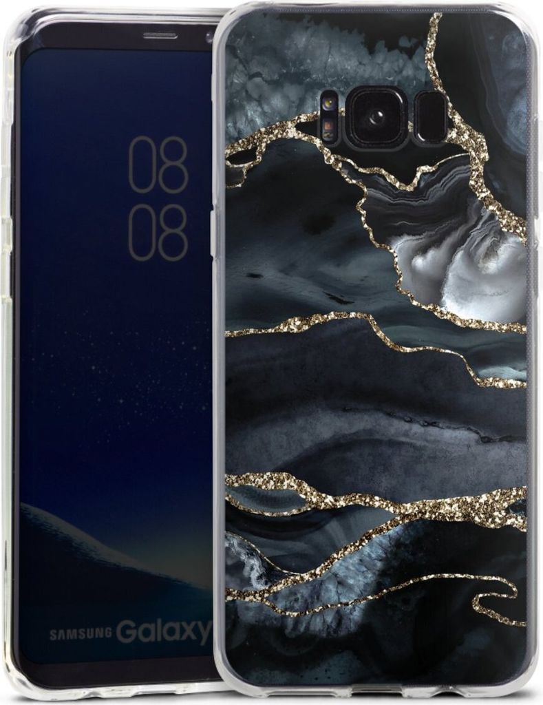 DeinDesign Handyhülle für Samsung Galaxy S8 Plus Silikon Hülle Case Smartphone Schutzhülle Glitzer Look Marmor Trends