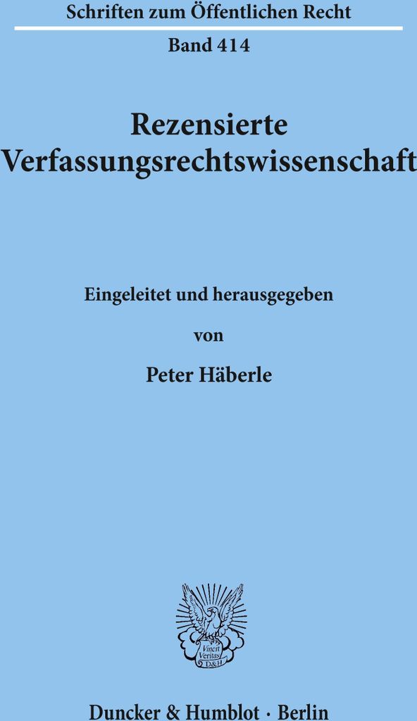 Rezensierte Verfassungsrechtswissenschaft.