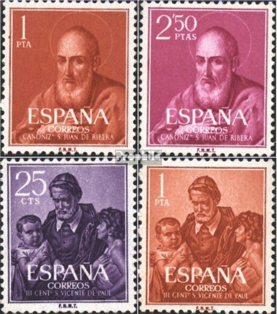 Briefmarken Spanien 1960 Mi 1187-1188,1191-1192 (kompl.Ausg.) postfrisch Sondermarken