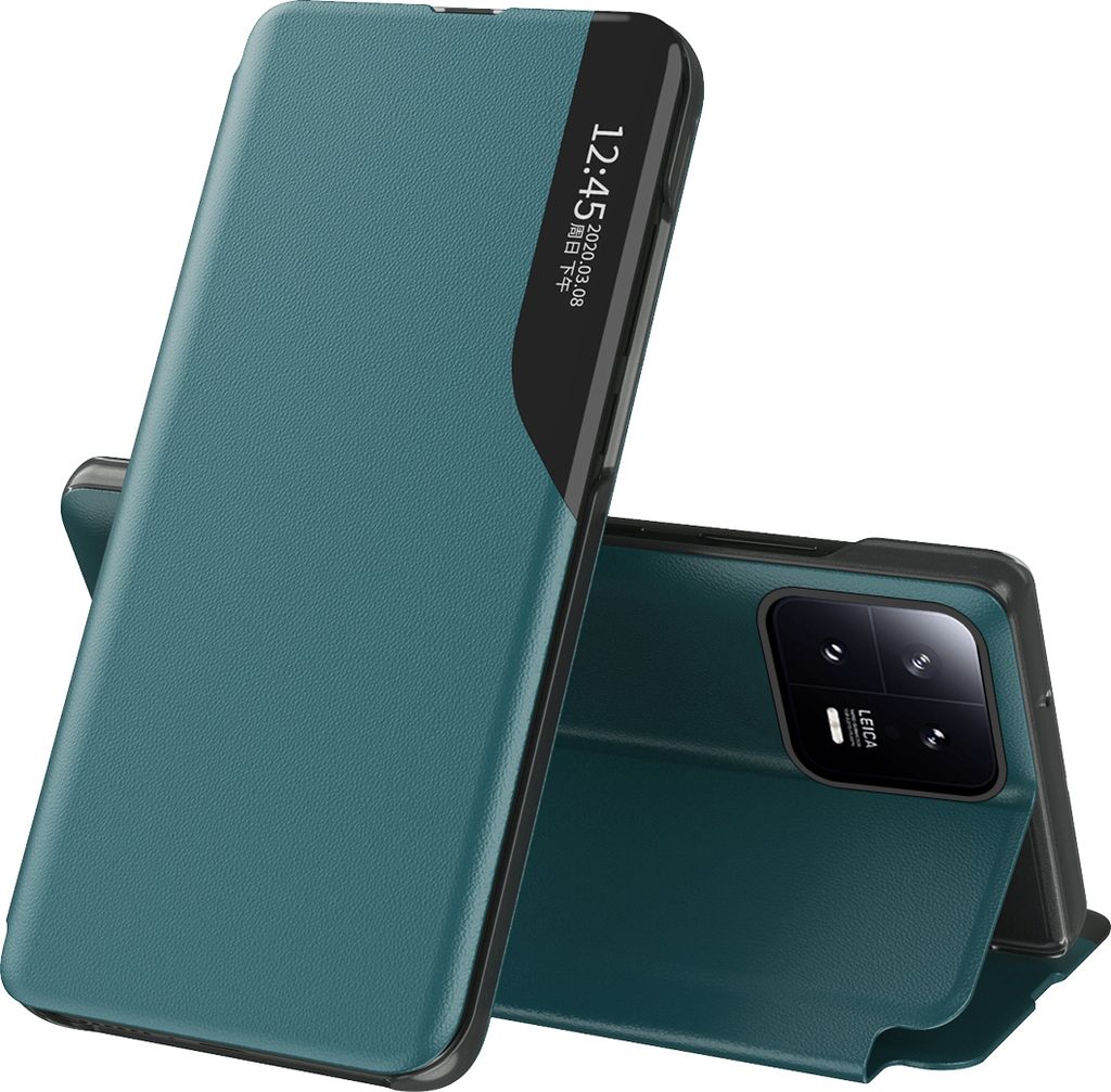 Hülle für Xiaomi 13, Flip Stand Cover PolyurethanLeather Case Cover for Xiaomi 13 Grün