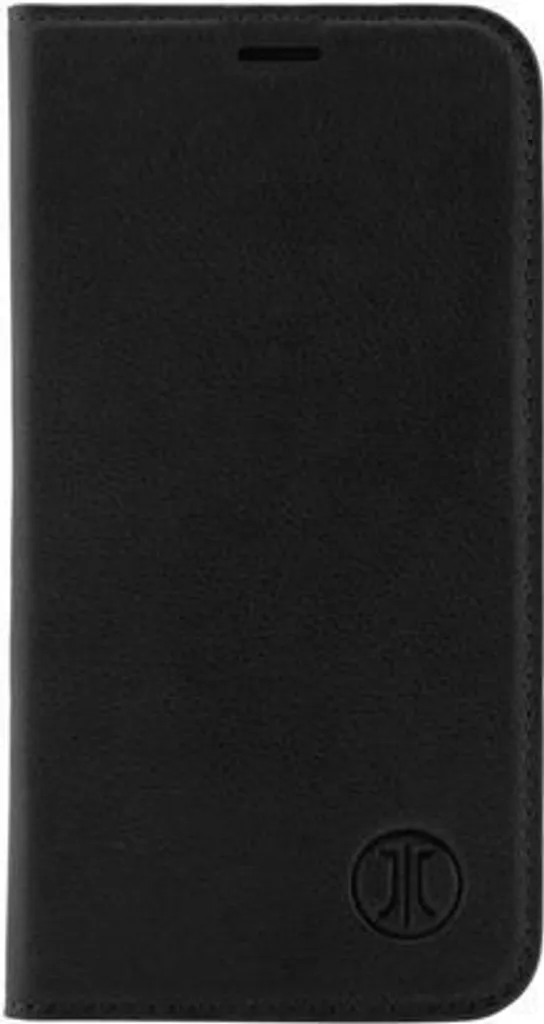 Cover a Libro iPhone 15 JT Berlin Tegel - Vera Pelle Nera Artigianale