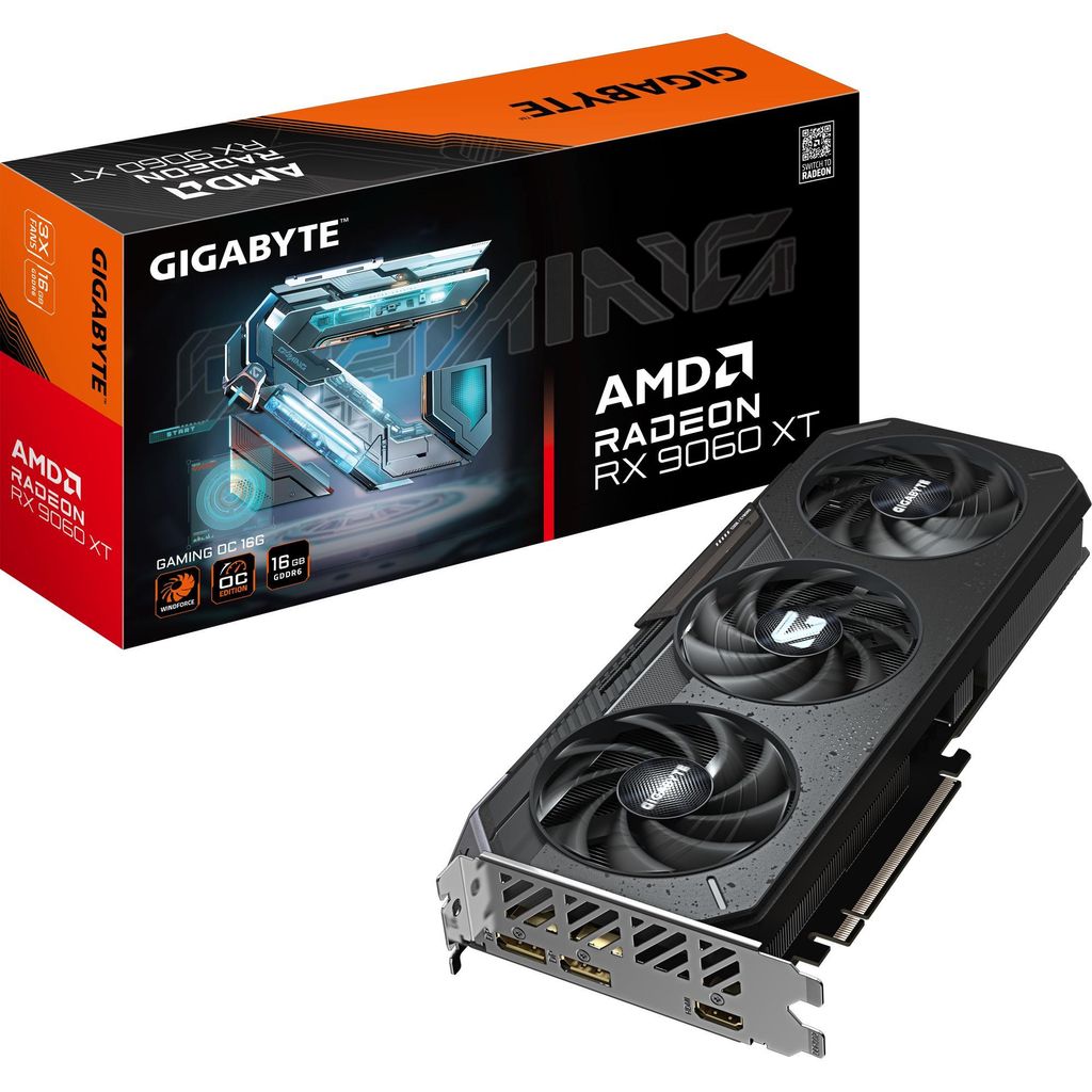 GIGABYTE Radeon RX 9060 XT GAMING OC 16GB, Grafikkarte Produktbild 