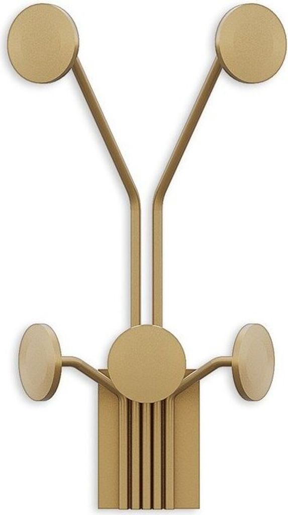 CALICOSY - Wandgarderobe mit 5 Haken aus goldfarbenem Metall H40 cm – GIRAFFE