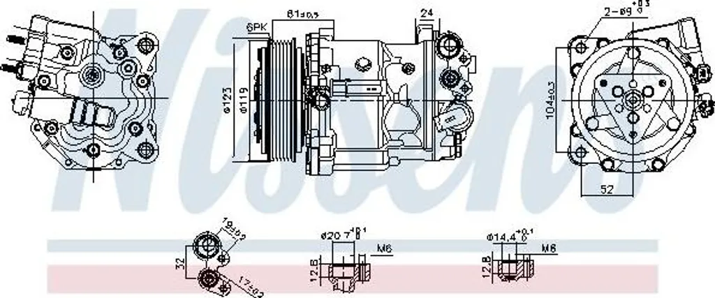 Compresseur de Climatisation NISSENS 89398 pour C5 C6 407 607 1608507980