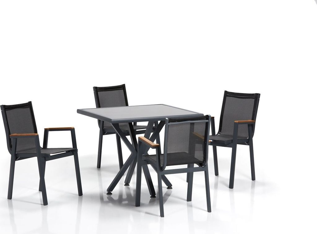 Skye Decor, Assento- Samara Bahçe Masa Takımı CLR, Grau, Couchtische, 90x90x90 cm, 100% Aliminium