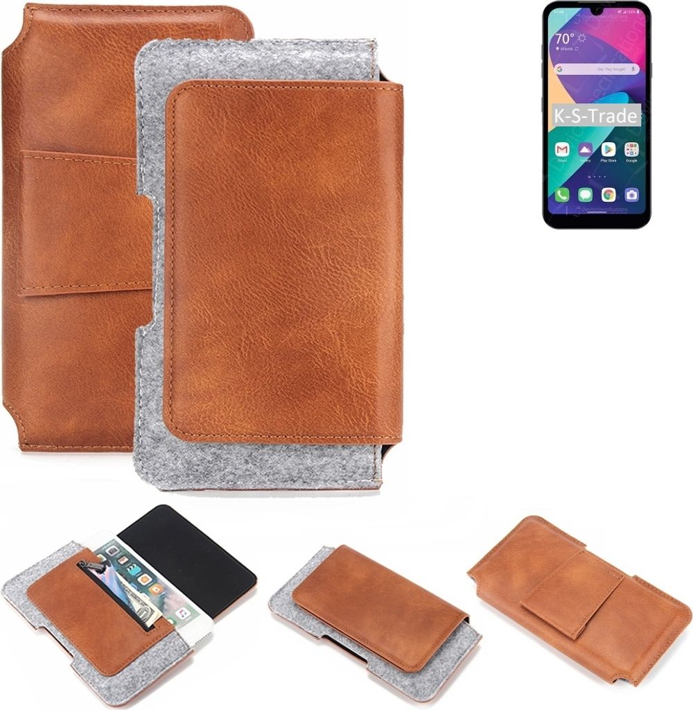 K-S-Trade Handyhülle Schutzhülle kompatibel mit LG Electronics Phoenix 5 Gürteltasche Holster Gürtel Tasche Smartphone Tasche Handy Hülle Poly...