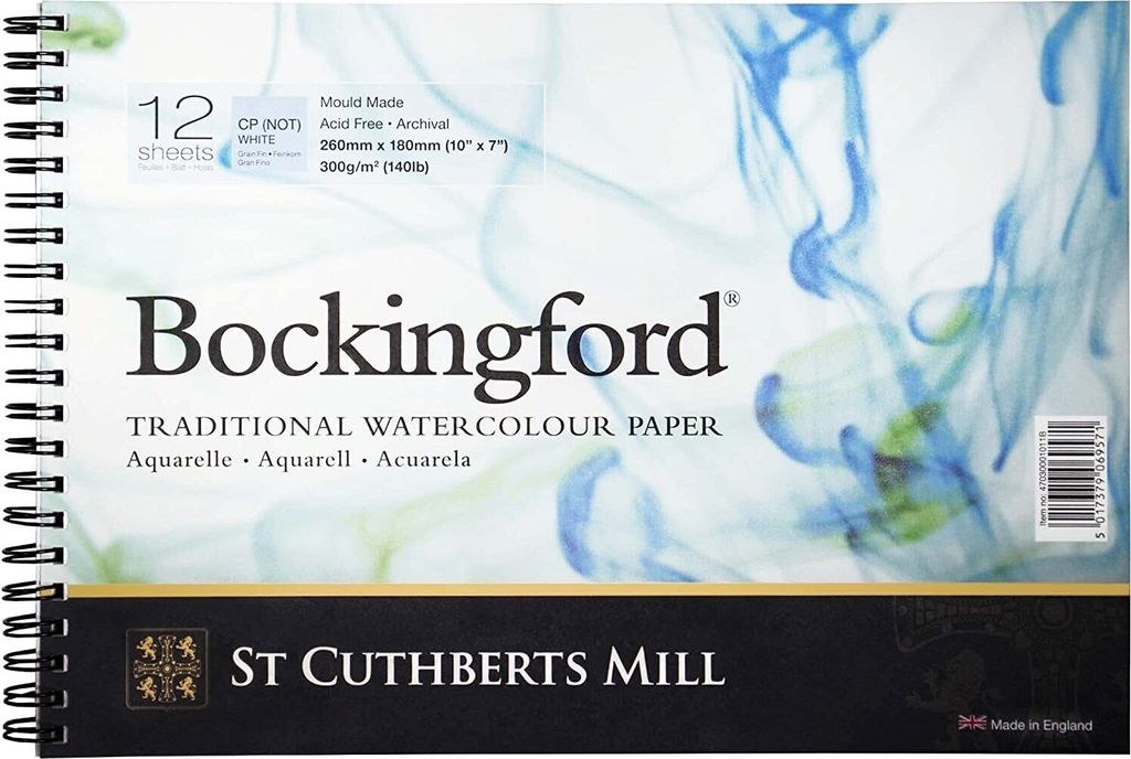 Bockingford : TWatercolour Paper : Spiralblock : 300gsm : A3 : Cold Pressed NOT - CHOOSE