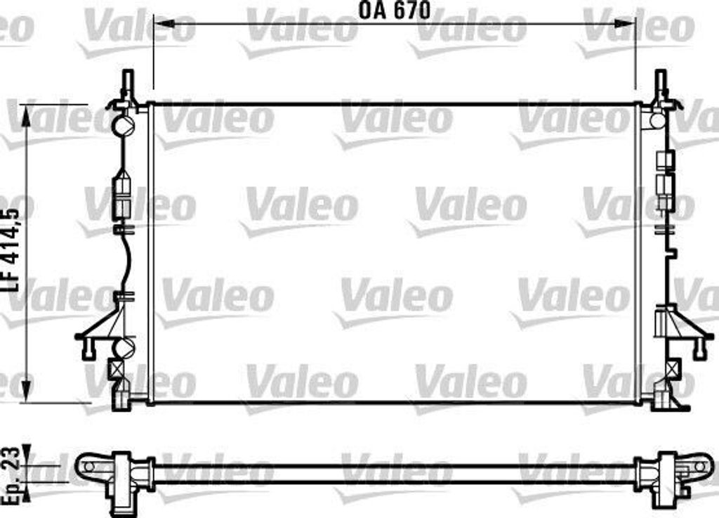 VALEO 732827 - OE 7711134656 Kühler, Motorkühlung für Vel Satis (BJ0), Laguna II, Espace IV (JK)