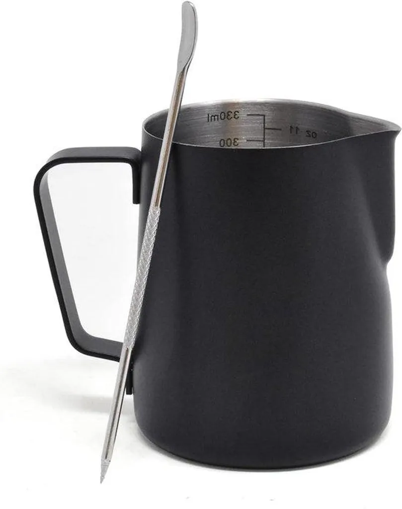 Mousseur à lait 350 ml bec Sharpes noir : finissez-en avec les ratés