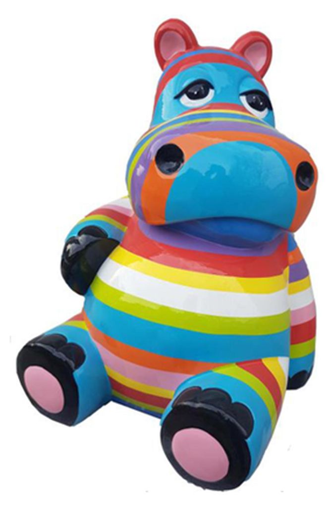 Moderne Designer Figur XXL Statue Nilpferd Statuen Abstrakte Skulpture Figuren