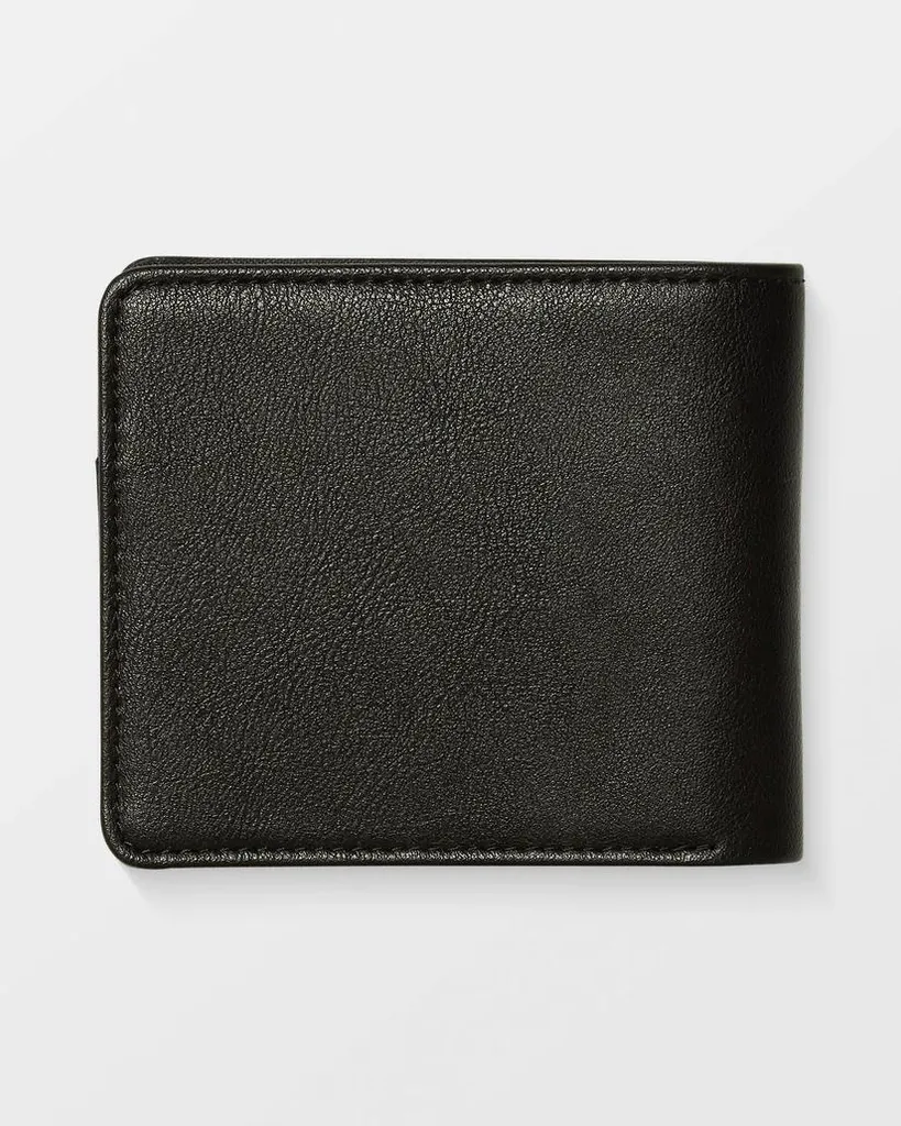 Portefeuille Volcom Slim Stone Noir au Design Ultra-Plat Polyuréthane