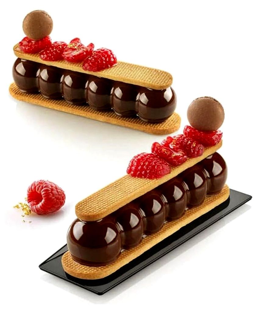silikomart Silikonform Truffle Eclair 75 mit Ausstecher