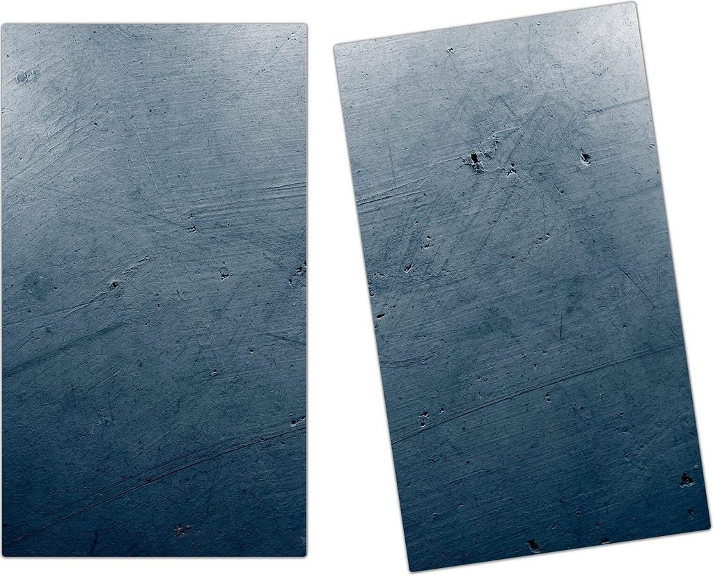 Spritzschutz Herdabdeckplatte Schneidebrett aus Glas Grunge Wand 2-Teilig (60x52cm)