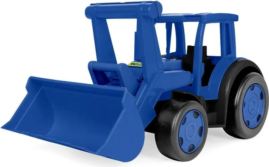 Tracteur chargeur géant bleu marine stable pour éviter les chutes