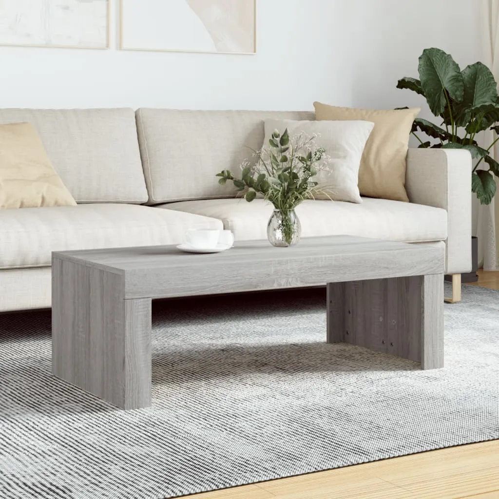 Tavolino Grigio Sonoma 102x50x36 cm - Mobile Soggiorno Elegante