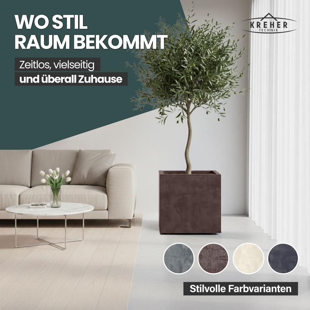 XL Pflanzkasten „Millennium“ 49x49x49 cm - 80L Volumen - Produktbild 