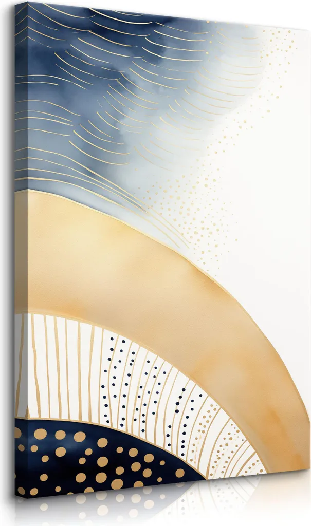 Quadro Boho Astratto 80x120cm per Camera da Letto - Muralo su Tela