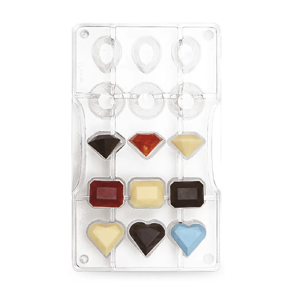 Stampo per cioccolato/pralina DIAMANT Decora 15 pezzi, per bellissime praline di cioccolato