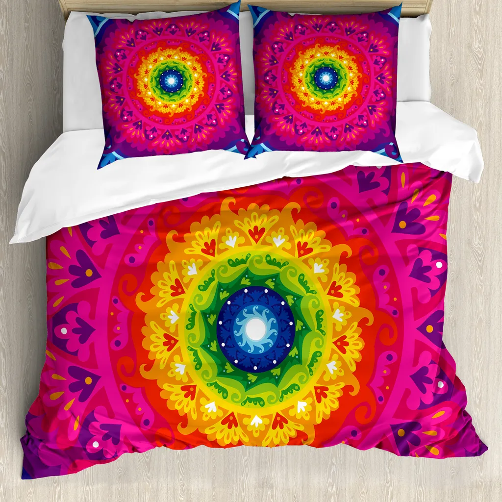 Copripiumino ABAKUHAUS 155x220: Mandala Viola, Lusso e Benessere