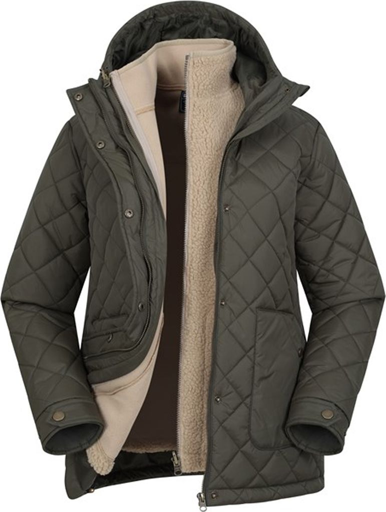 Mountain Warehouse - "Nebraskan" Steppjacke 3 in 1 für Damen MW3660 (40 DE) (Khakigrün)
