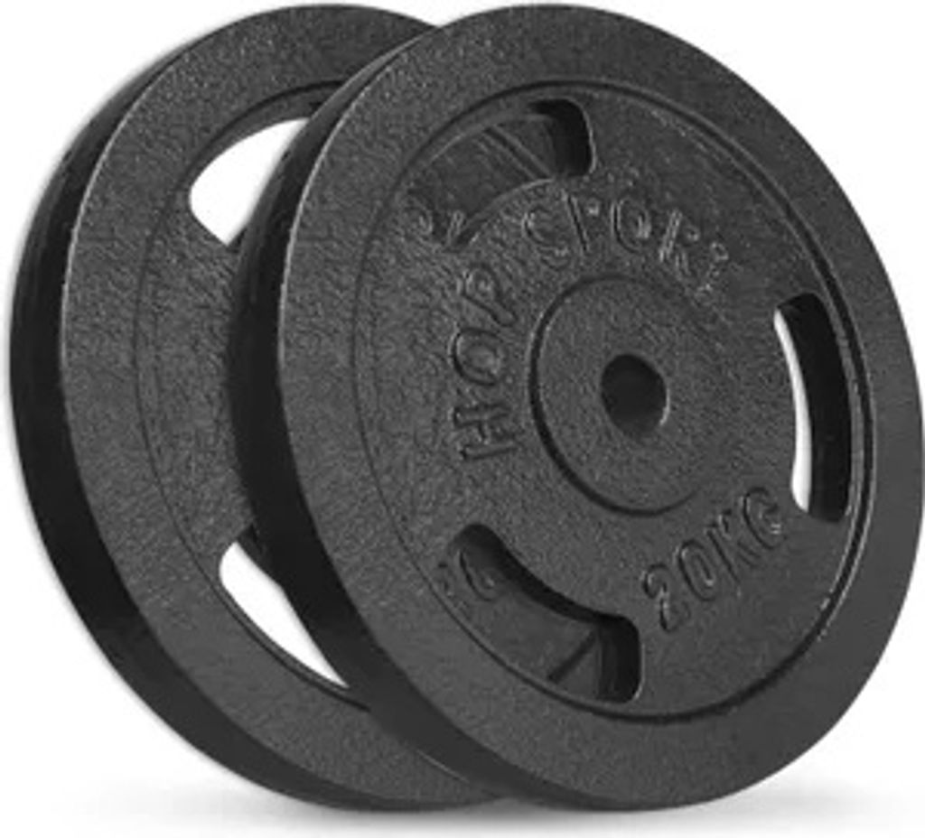 Hop-Sport 40 kg Hantelscheiben 2x20 kg Ø30mm Gusseisen Produktbild 