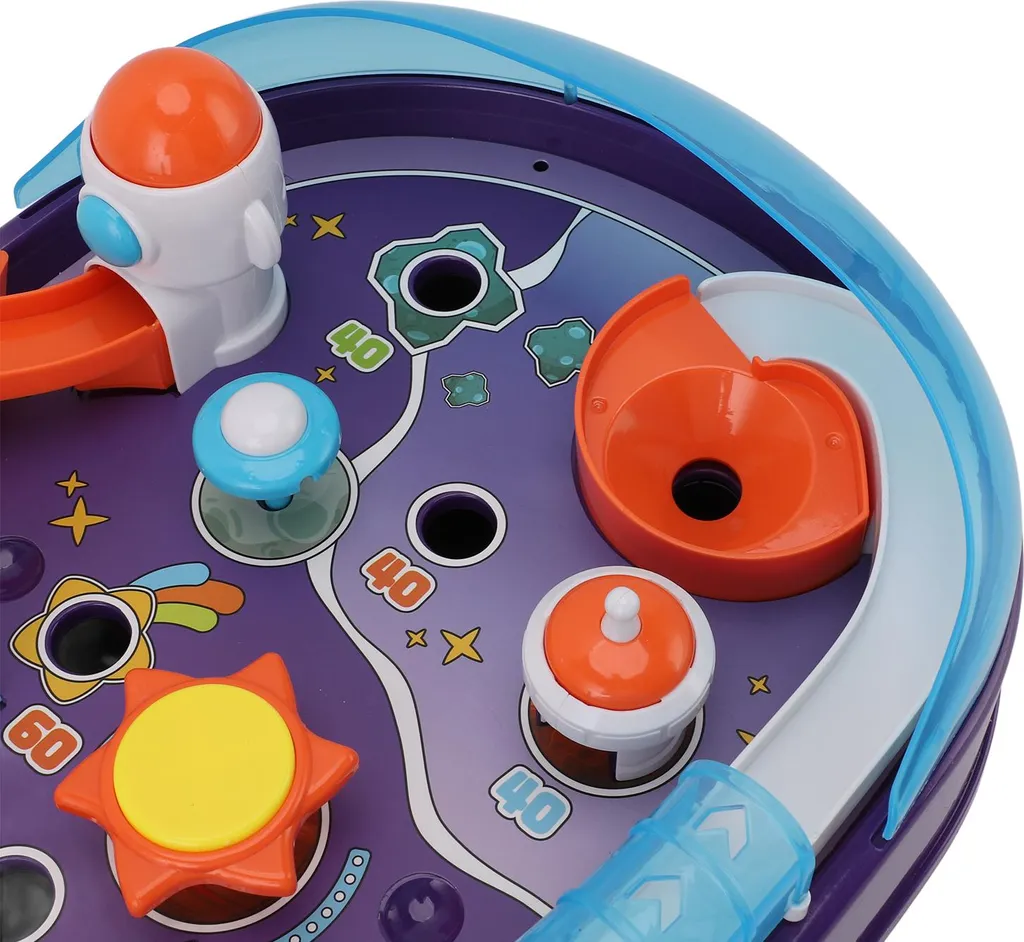 Flipper enfant spatial interactif avec score électronique et lumières