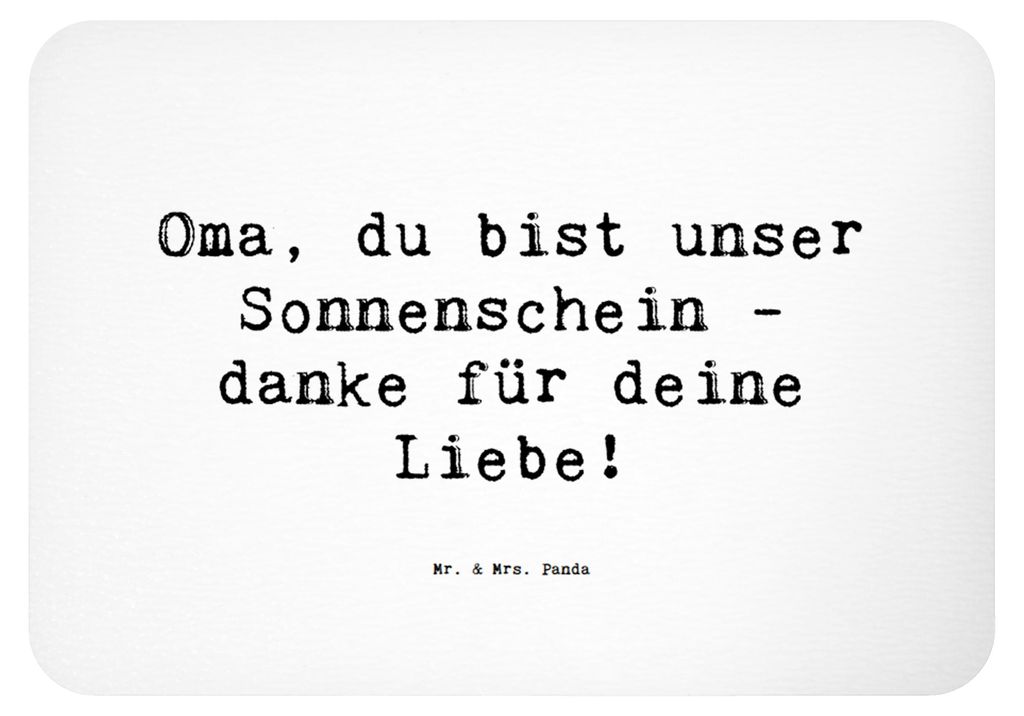 Mr. & Mrs. Panda Kühlschrankmagnet Spruch Oma Sonnenschein - Weiß - Geschenk, Bedanken, Dankeschön, magnet, Warmherzigkeit, liebevoll, Aufmerksa...