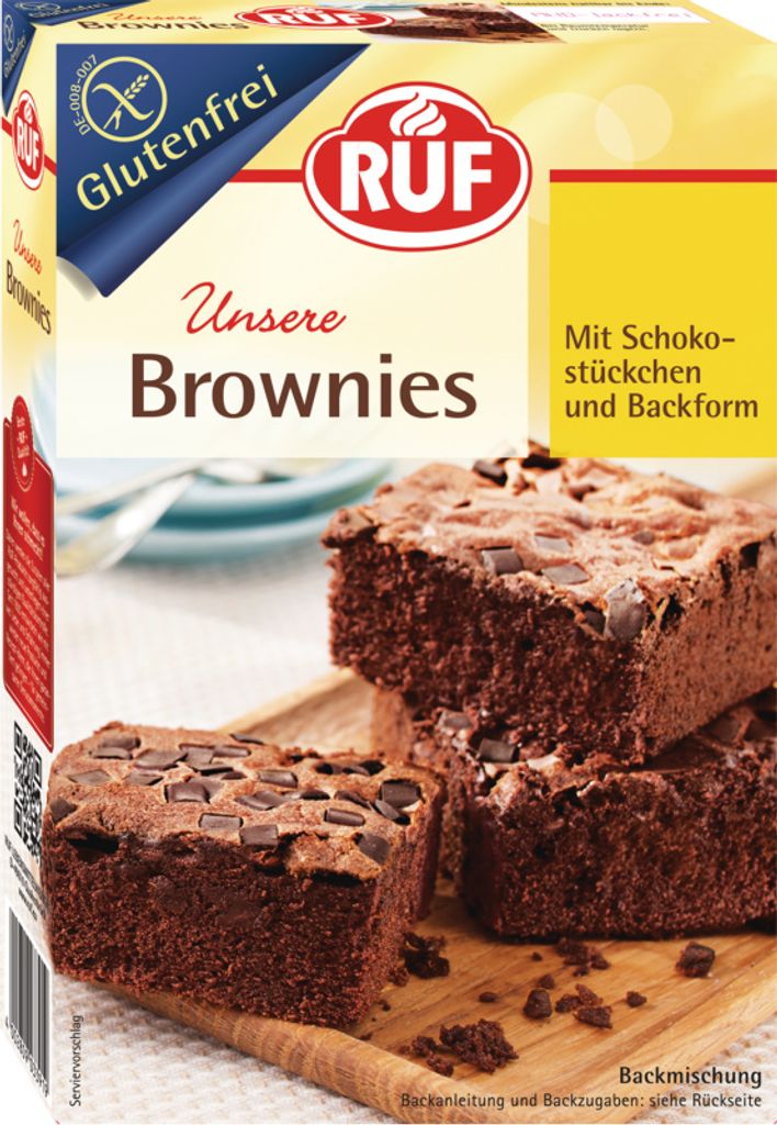 RUF Brownies glutenfrei Backmischung Produktbild 