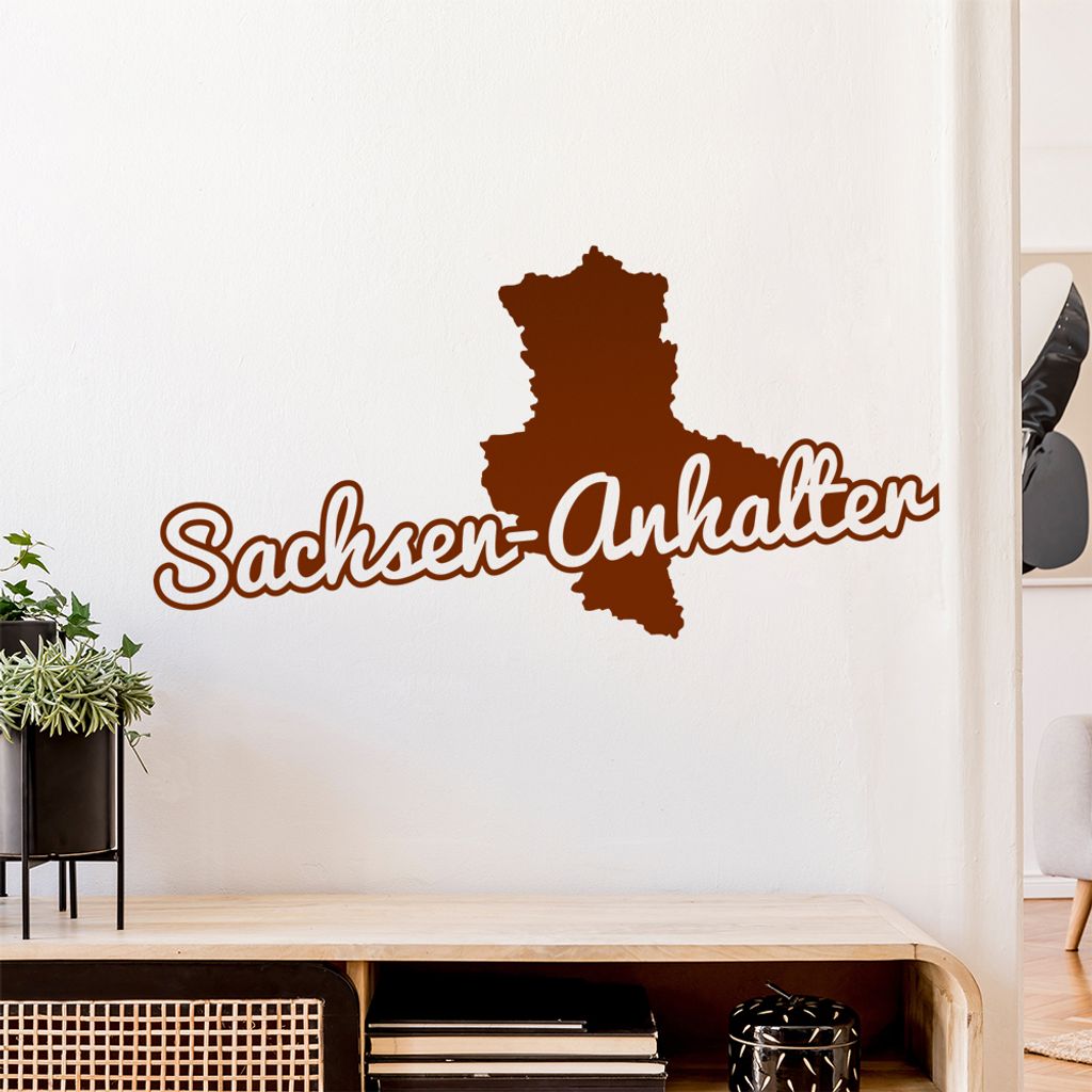 Sachsen-Anhalt Herkunft Wandtattoo Wandaufkleber Wall Sticker - Dekoration, Küche, Wohnzimmer, Schlafzimmer, Badezimmer