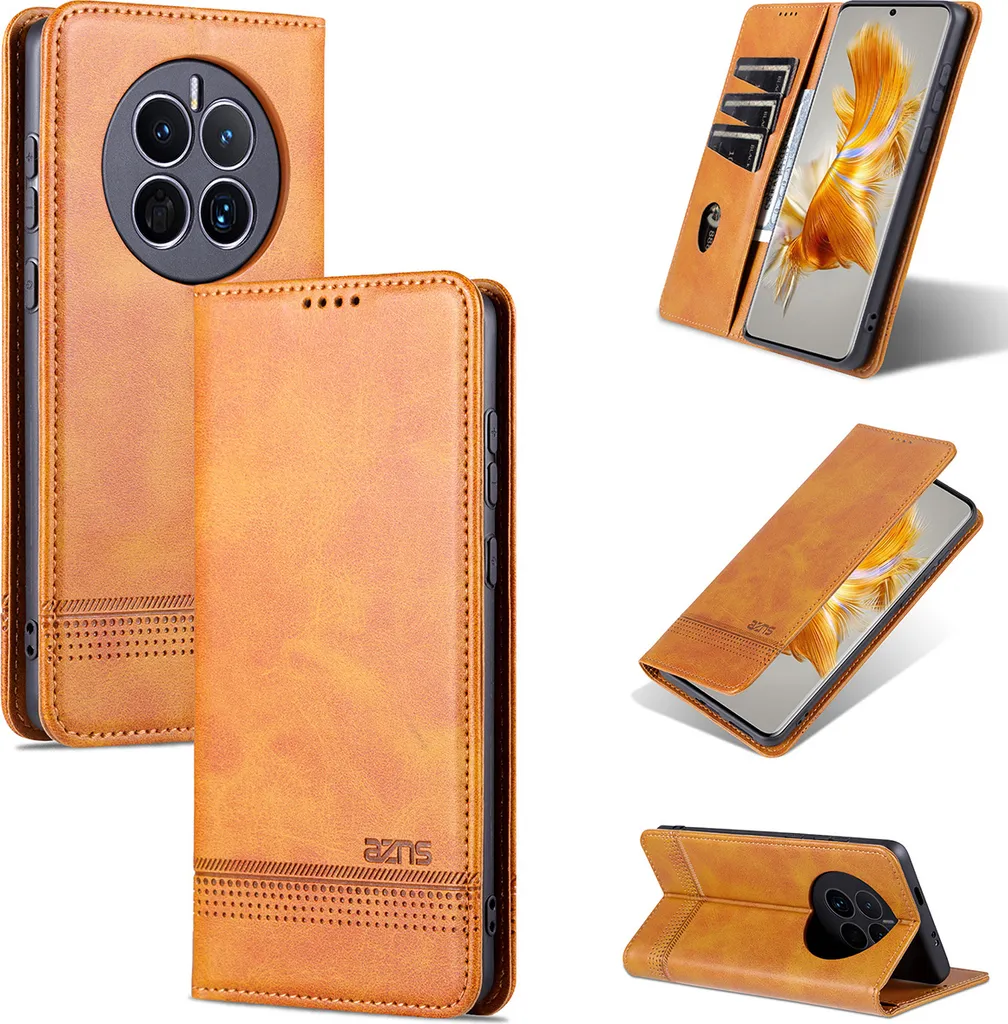 Cover Huawei Mate 50 Flip Pelle Giallo: Protezione Magnetica Antiurto