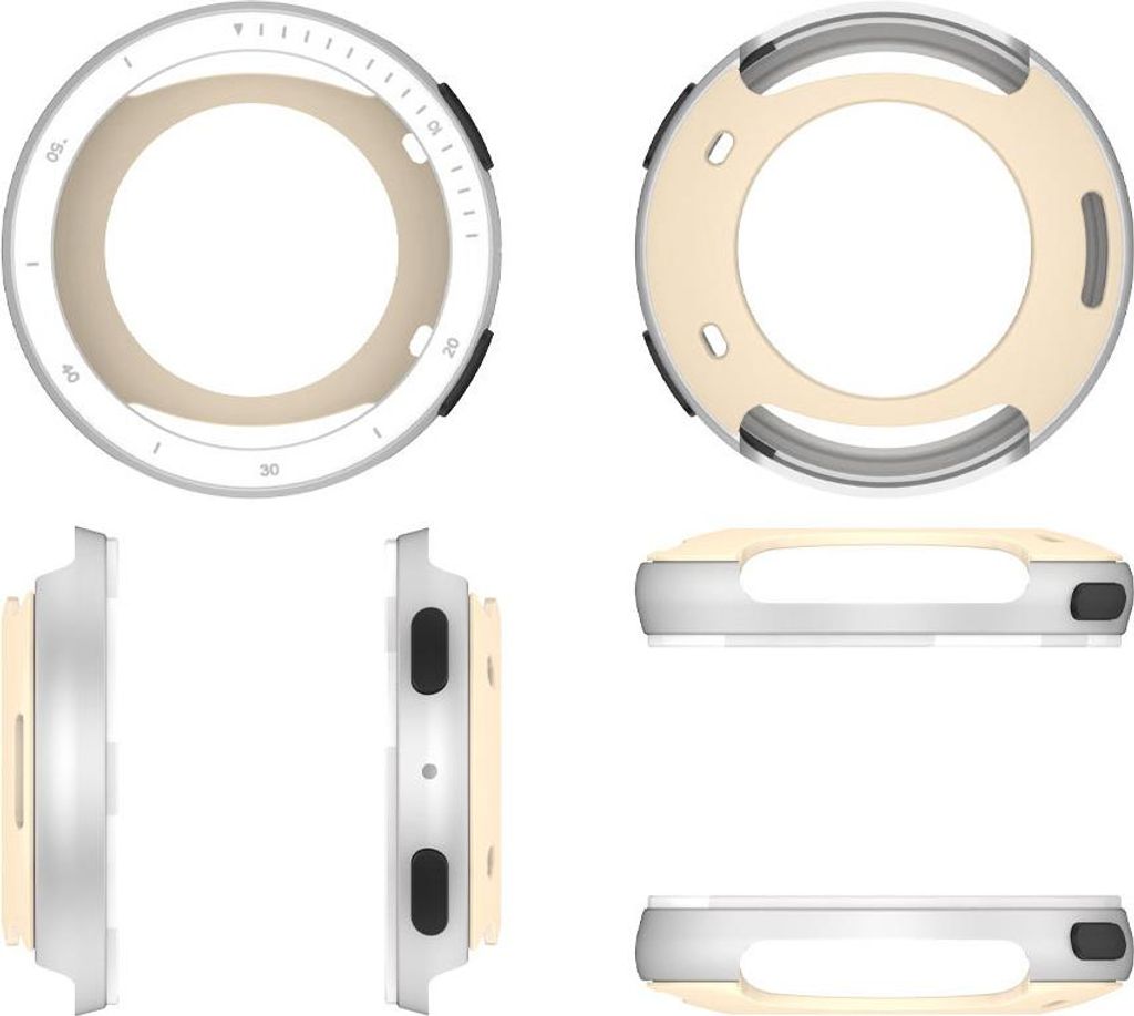 INF Metall Schutzhülle für Amazfit Active 2R - Stilvoller Schutz in Silber Silber