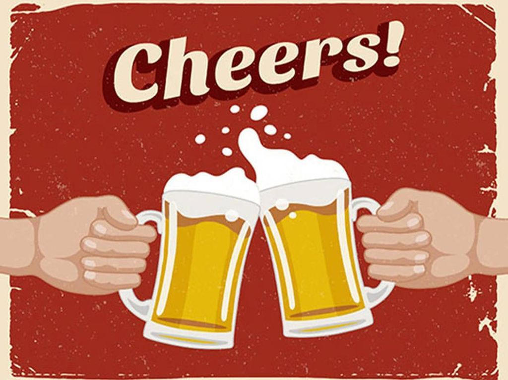 vianmo Holzschild 30x40 cm Alkohol Beer Cheers Bier