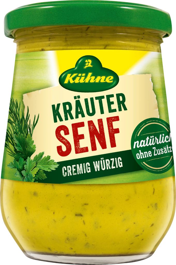Kuehne Kraeutersenf fine tuned pikantna mocna musztarda w Zdjęcie produktu 