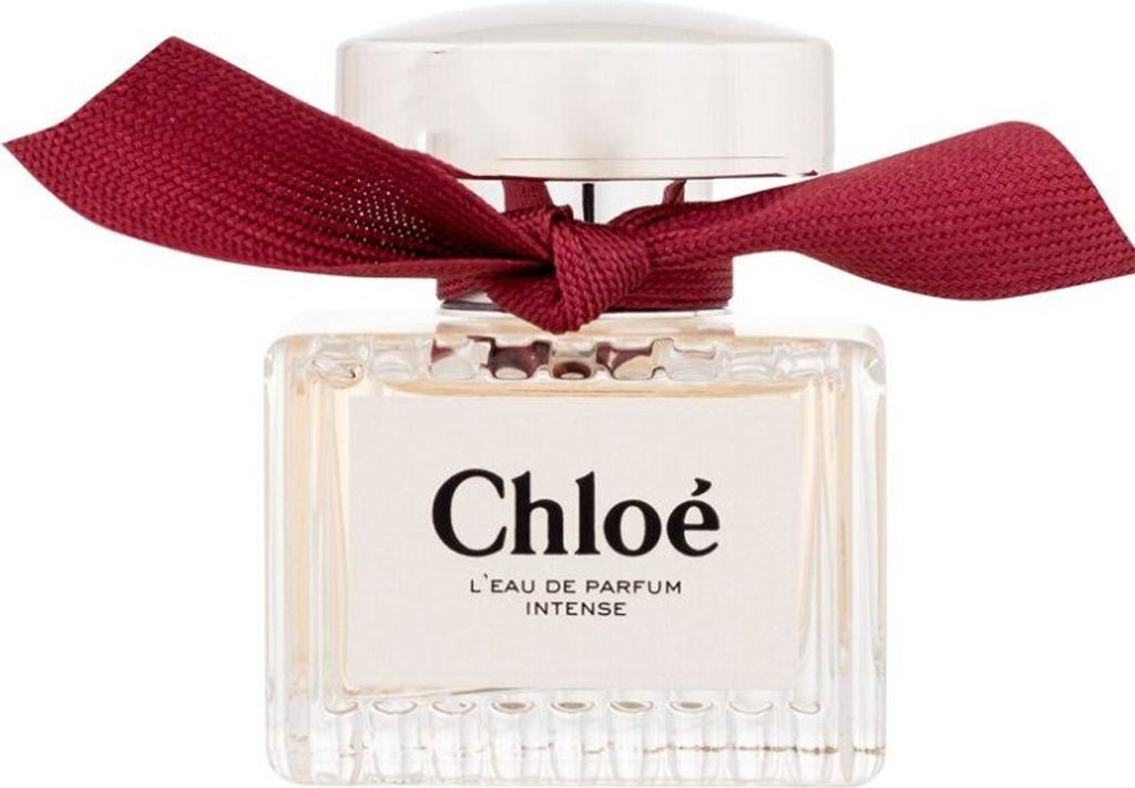 A close-up studio shot of a bottle of Chloe Signature Intense Eau de Parfum.
