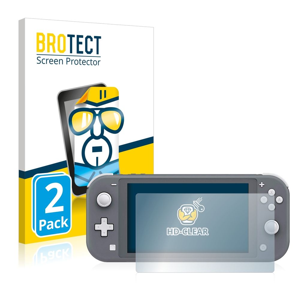 2x Für Nintendo Switch Lite Schutzfolie BROTECT Displayschutz Display Schutz Folie Klar Transparent