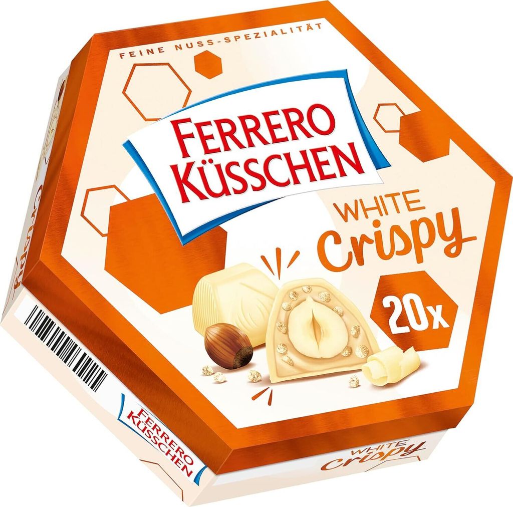 Ferrero Küsschen White Crispy - Noisettes grillées Image du produit 