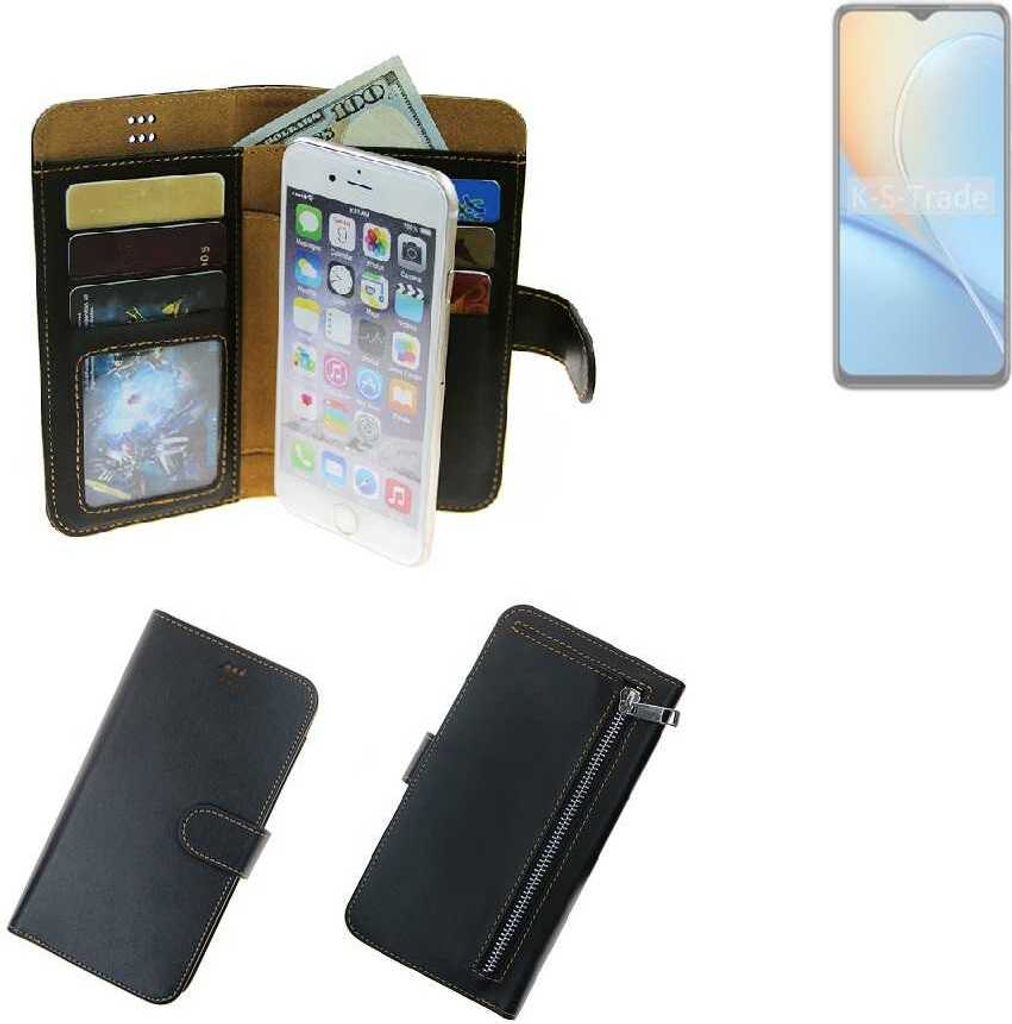 K-S-Trade Schutz Hülle kompatibel mit ZTE Voyage 41S Klapphülle Case Phone cover Slim Handytasche Handy Hülle schwarz aus Kunstleder (1 Stk)